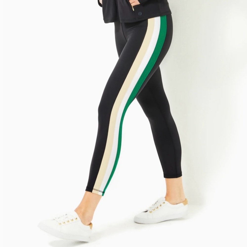 Lilly Pulitzer Weekender Legging Noir Color Block Large NWT